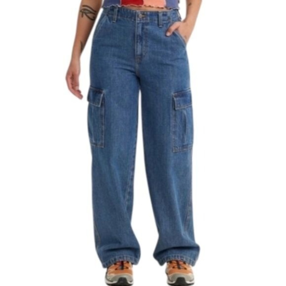 Levi's‎ '94 Baggy Women's Cargo Blue Jeans/Joggers Size 27